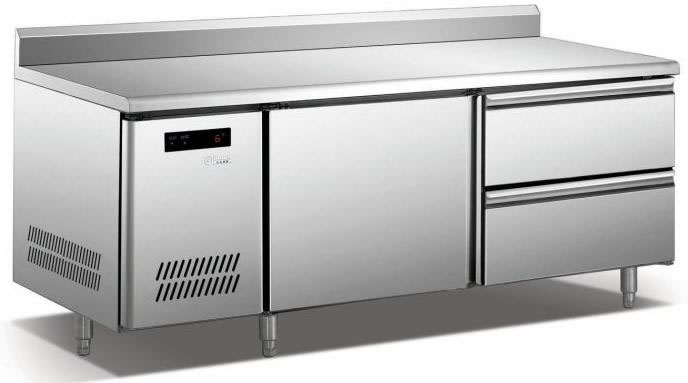 單門雙(shuāng)抽屜帶背工作台